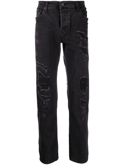 True Religion Rocco Skinny Slim-fit Stretch-denim Jeans In Black