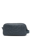 ELEVENTY WOVEN LEATHER WASH BAG