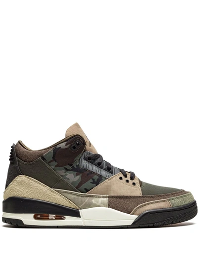 Jordan Air  3 "patchwork Camo" Sneakers In Brown