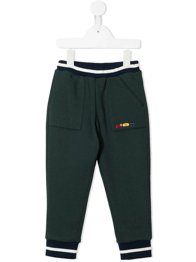 Familiar Kids' Stripe-trim Trousers In Green