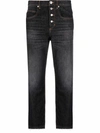 Isabel Marant Étoile Belden Jeans In Black Denim In Black