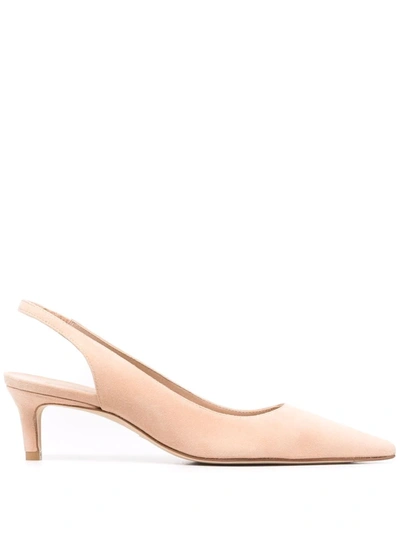 Stuart Weitzman Sue Pointed-toe Slingback Pumps In Nude