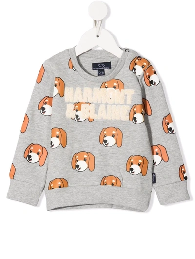 Harmont & Blaine Junior Babies' Dog Print Sweatshirt In Grey