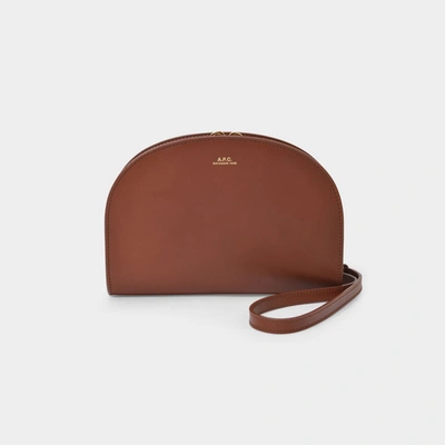 Apc Demi-lune-clutch In Brown