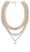 8 Other Reasons Camilla Layered Necklace In Metallic Gold
