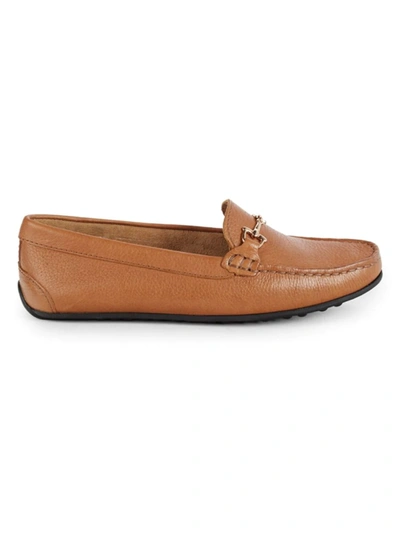 Saks Fifth Avenue Women's Leather Driving Bit Loafers In Tan
