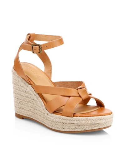 Soludos Women's Charlotte Knotted Leather Platform Sandals In Nude