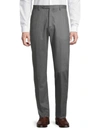 Zanella Men's Noah Classic Stretch Wool Pants In Medium Grey