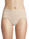 Ava & Aiden Women's No Show Wide High Waist Thong In Nude