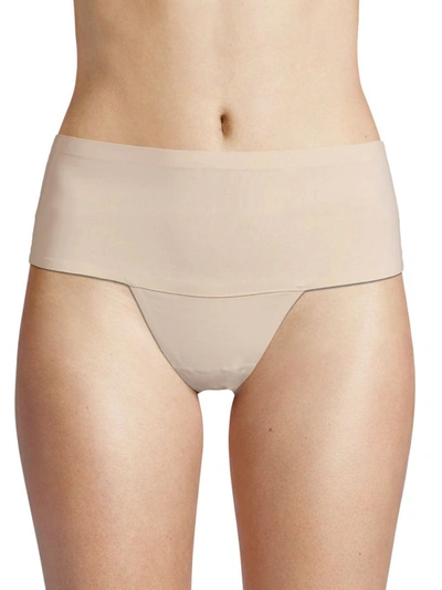 Ava & Aiden Women's No Show Wide High Waist Thong In Nude