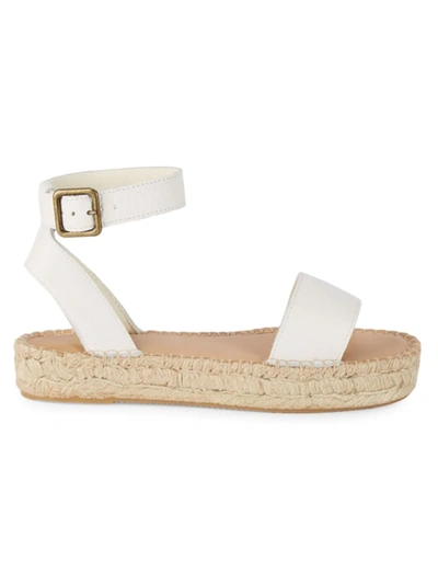 Soludos Women's Cadiz Leather Espadrille Sandals In White