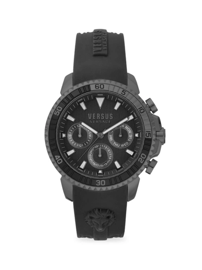 Versus Men's Aberdeen Stainless Steel & Silicone Strap Chronograph Watch In Black