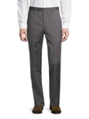 Santorelli Men's Virgin Wool Flat-front Pants In Grey