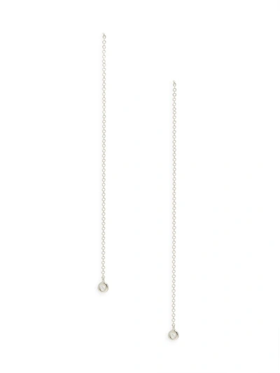 Saks Fifth Avenue Women's 14k White Gold & 0.04 Tcw Diamond Threader Earrings