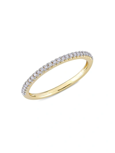 Sonatina Women's 14k Yellow Gold & Diamond Stackable Ring