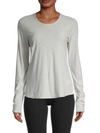 James Perse Long-sleeve Cotton T-shirt In Grey