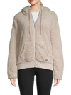 Marc New York Performance Faux Fur Hooded Jacket In Stone