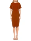 Alexia Admor Women's Jacqueline Rolled-cuff Sheath Dress In Copper