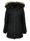 Noize Women's Hannah Faux Fur-trim Parka In Black