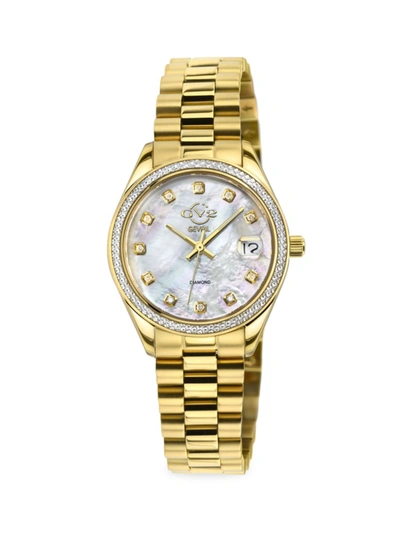 Gv2 Women's Turin 39mm Stainless Steel & Diamond Bracelet Watch In Neutral