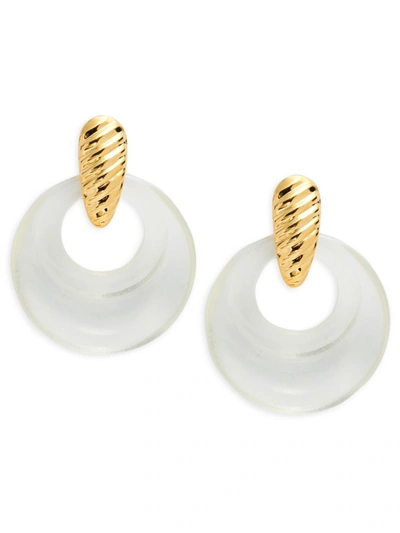 Kenneth Jay Lane Women's 22k Goldplated Doorknocker Drop Earrings In Neutral