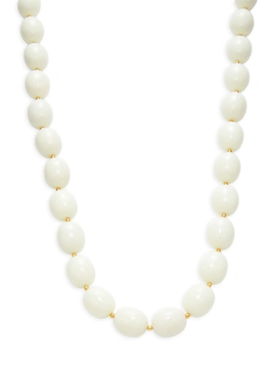 Kenneth Jay Lane Women's Resin Beaded Necklace In Ivory