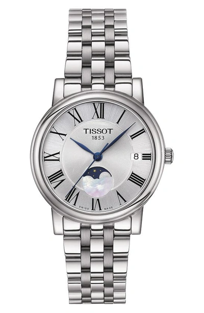 TISSOT T-CLASSIC CARSON PREMIUM MOONPHASE BRACELET WATCH, 32MM