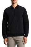 THEORY CITY NOVO MERINO WOOL QUARTER-ZIP jumper