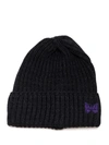 NEEDLES NEEDLES EMBROIDERED RIBBED KNIT BEANIE
