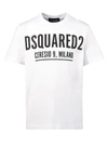 Dsquared2 White T-shirt With Black Print Dsquared Kids In White