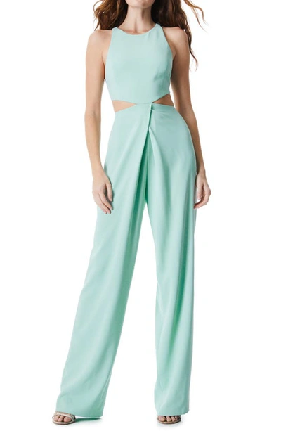 Alice And Olivia Cara Cutout Detail Sleeveless Jupsuit In Green