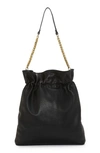 Vince Camuto Cayra Leather Bucket Bag In Black