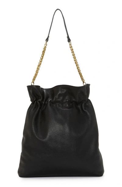Vince Camuto Cayra Leather Bucket Bag In Black