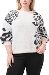 VINCE CAMUTO ANIMAL PATTERN SWEATER