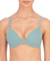 Natori Pure Luxe Full Fit Soft & Comfortable T-shirt Bra (32b) In Ocean Breeze/chaise Mauve