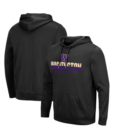 Colosseum Men's Black Washington Huskies Lantern Pullover Hoodie