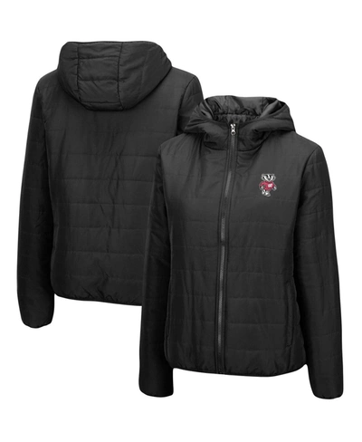 Colosseum Women's Black Wisconsin Badgers Arianna Full-zip Puffer Jacket