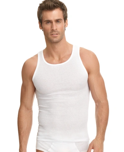 Jockey Men's Underwear, Classic Ribbed Tagless Tank 3 Pack In White