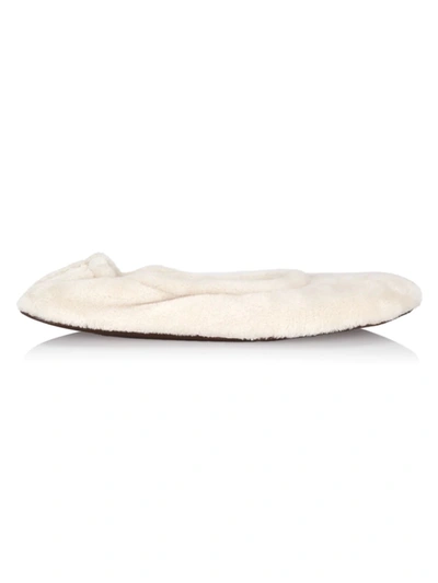 Skin Ballet-flat Plush Slippers In Oyster