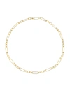 ROBERTO COIN WOMEN'S 18K GOLD MIXED OVAL-LINK NECKLACE