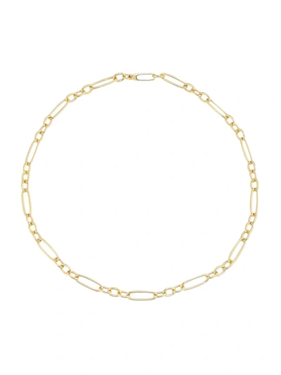 Roberto Coin 18k Gold Mixed Oval-link Necklace In Yellow Gold