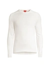 Isaia Lighweight Wool-blend Crewneck Sweater In Open White