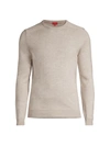Isaia Lighweight Wool-blend Crewneck Sweater In Beige