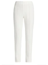Cinq À Sept Brianne Pintuck Crepe Pants In Ivory