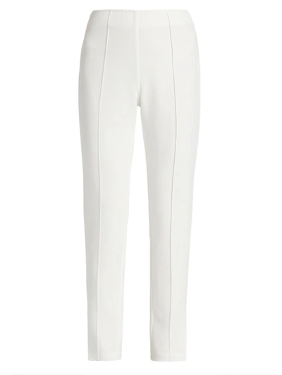 Cinq À Sept Brianne Pintuck Crepe Trousers In Ivory