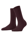 Falke Cosy Wool-blend Boot Socks In Barolo