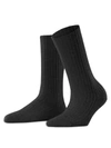 Falke Cosy Wool-blend Boot Socks In Anthracite