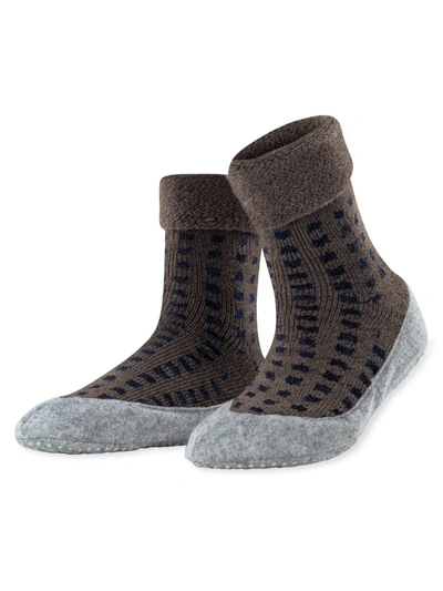 Falke Cosy Houndstooth Socks In Porto Melange