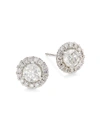 Saks Fifth Avenue Women's 14k White Gold & 1 Tcw Diamond Halo Stud Earrings