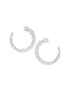 Saks Fifth Avenue Women's 14k White Gold & 0.75 Tcw Diamond Side Hoop Earrings